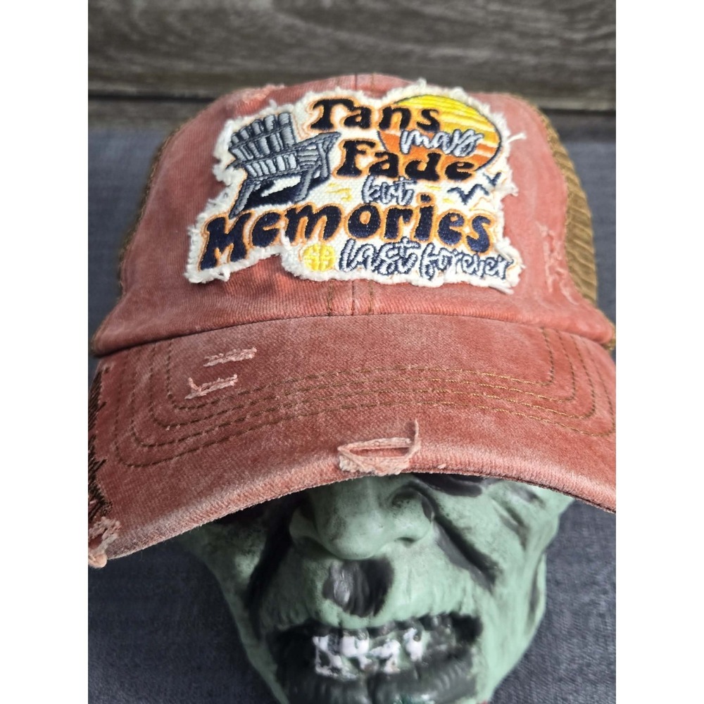 Simply Southern Tans Fade Memories Last Forever Distressed Trucker Hat OSFM